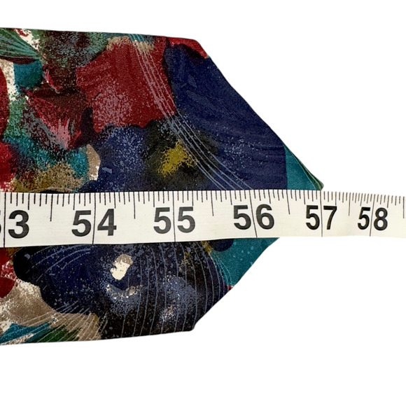Albert Nipon 100% Silk Dress Tie Made in Italy Art Abstract Pattern 57" 3.5" - Picture 9 of 10